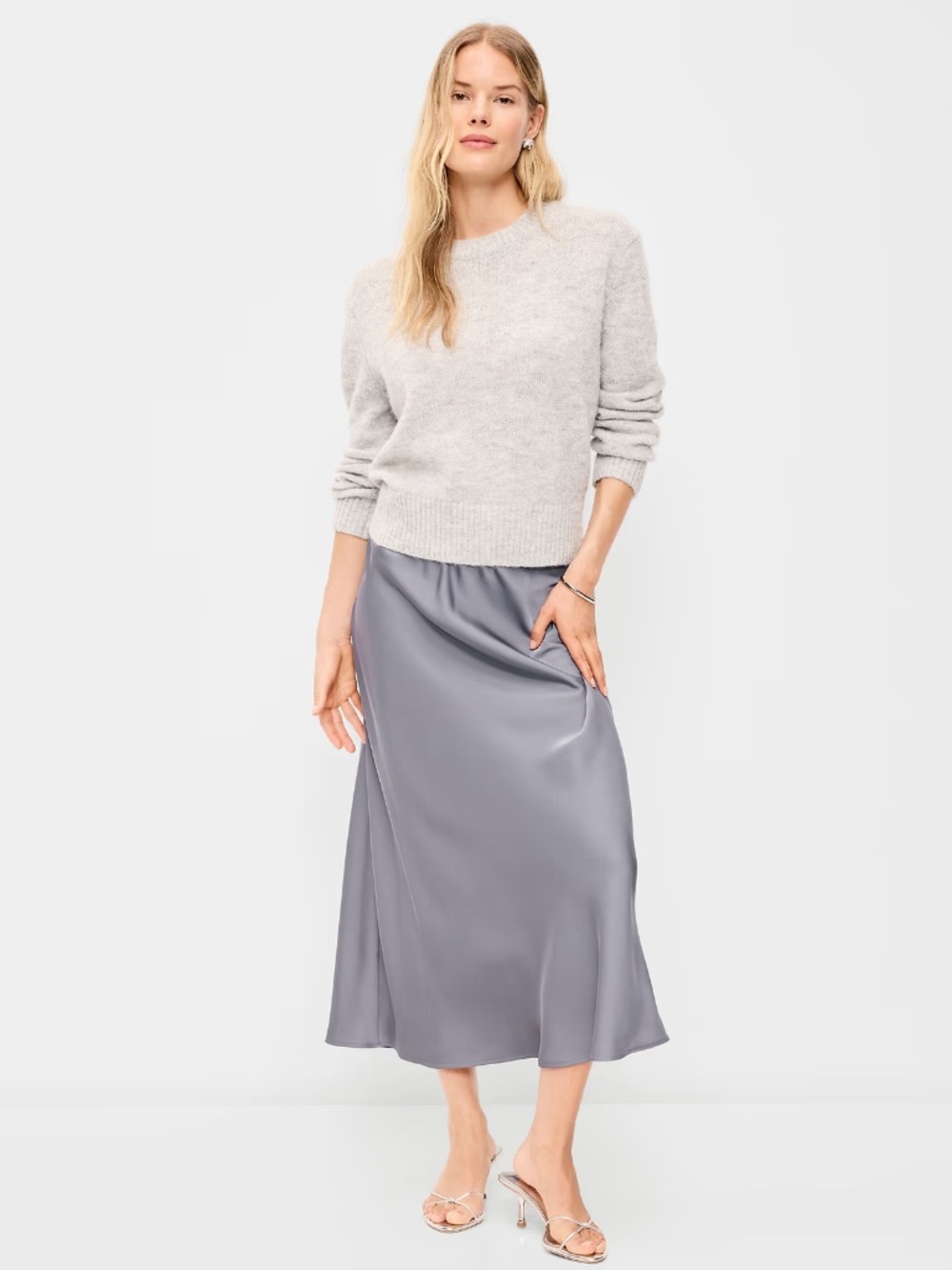 Bundle of Three (3) Satin Slip Skirts - XS Petite NWT - Gray, Tan & Black